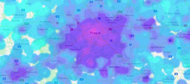 Cenová mapa Prahy